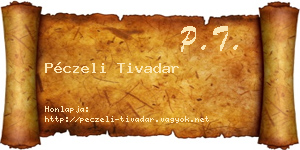 Péczeli Tivadar névjegykártya