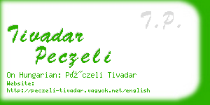 tivadar peczeli business card